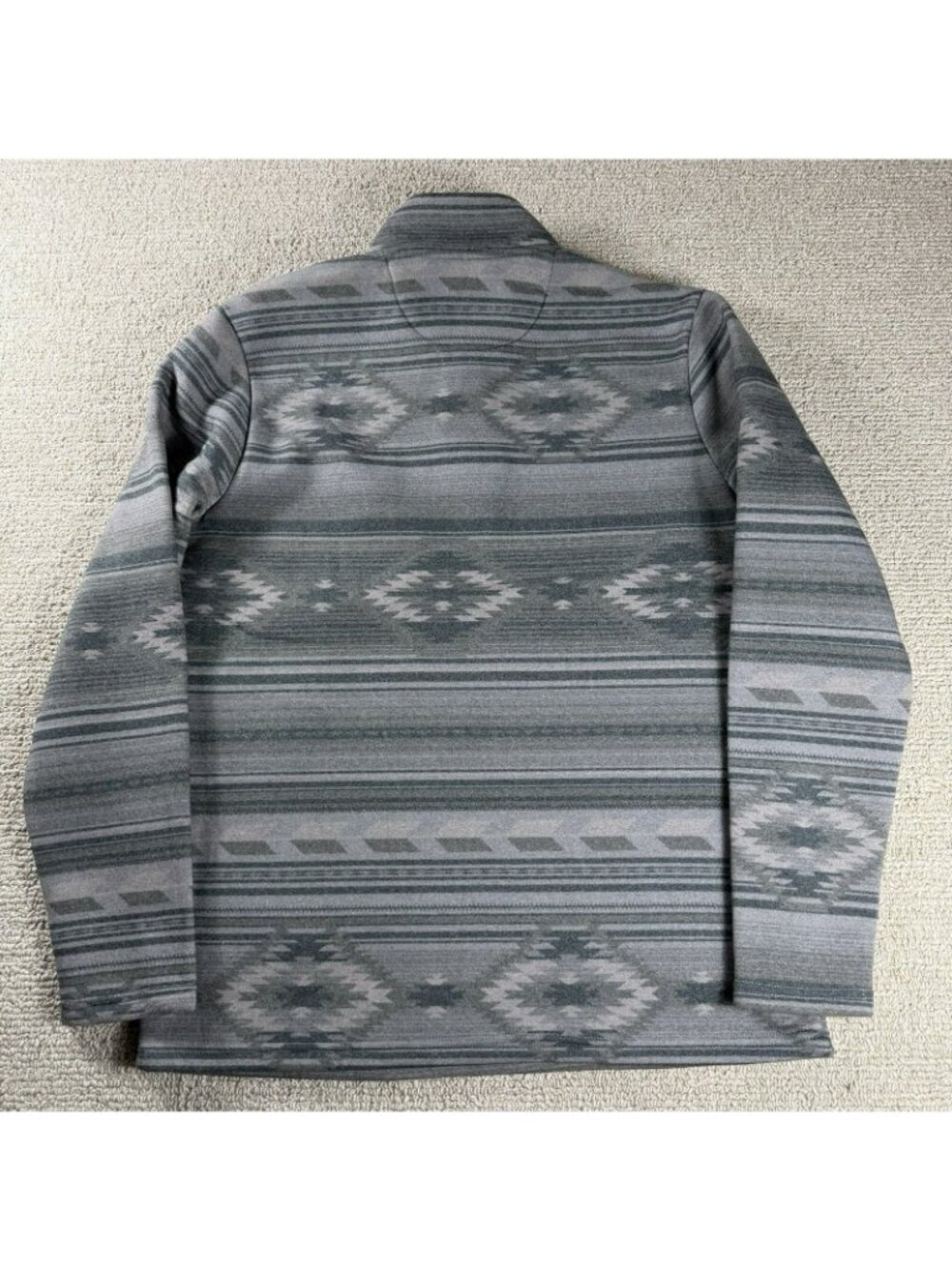 Frye Aztec Pattern 1/4 Zip Sweater Gray Men’s Size Medium - Picture 7 of 7